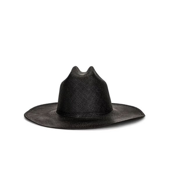 Janessa Leone Vivian Hat Black Straw